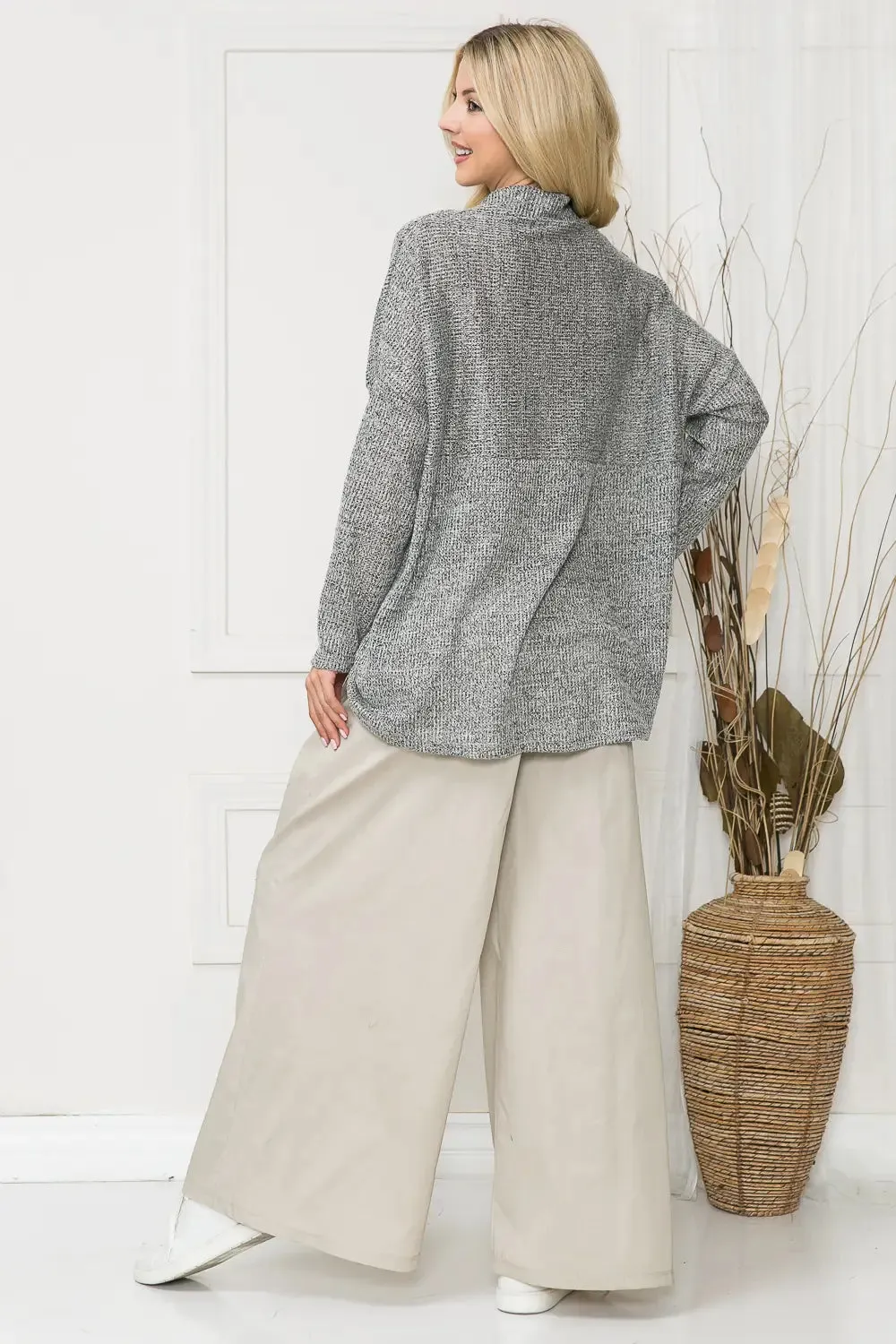 Khaki Wide Leg Pants