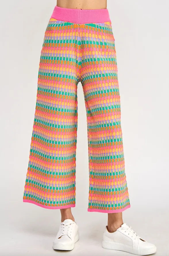 Leilani Cropped Wide Leg Sweater Pants - Final Sale 40% off in cart