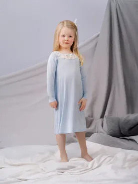 LUCIE - GIRLS NIGHTDRESS IN LIGHT BLUE