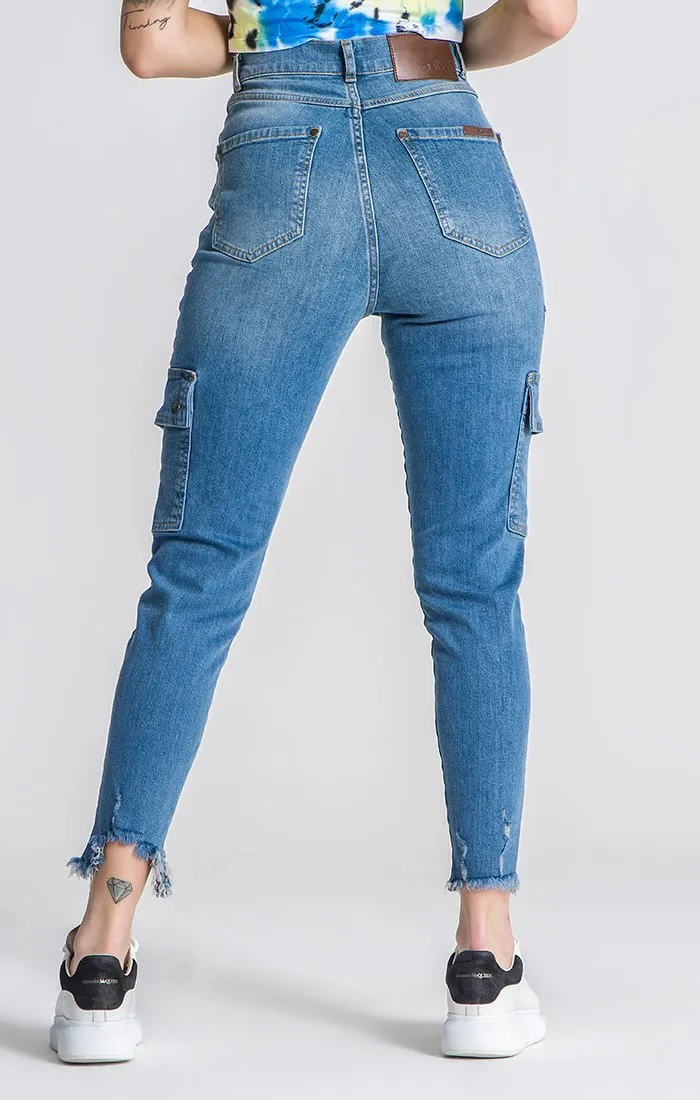 Medium Blue Core Cargo Jeans