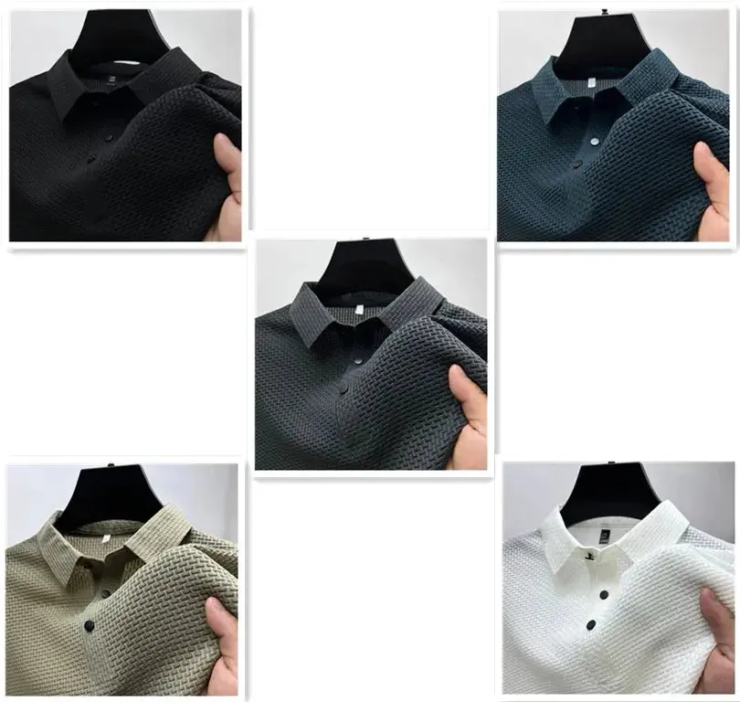 Men's Ice Silk Mesh Polo Shirt