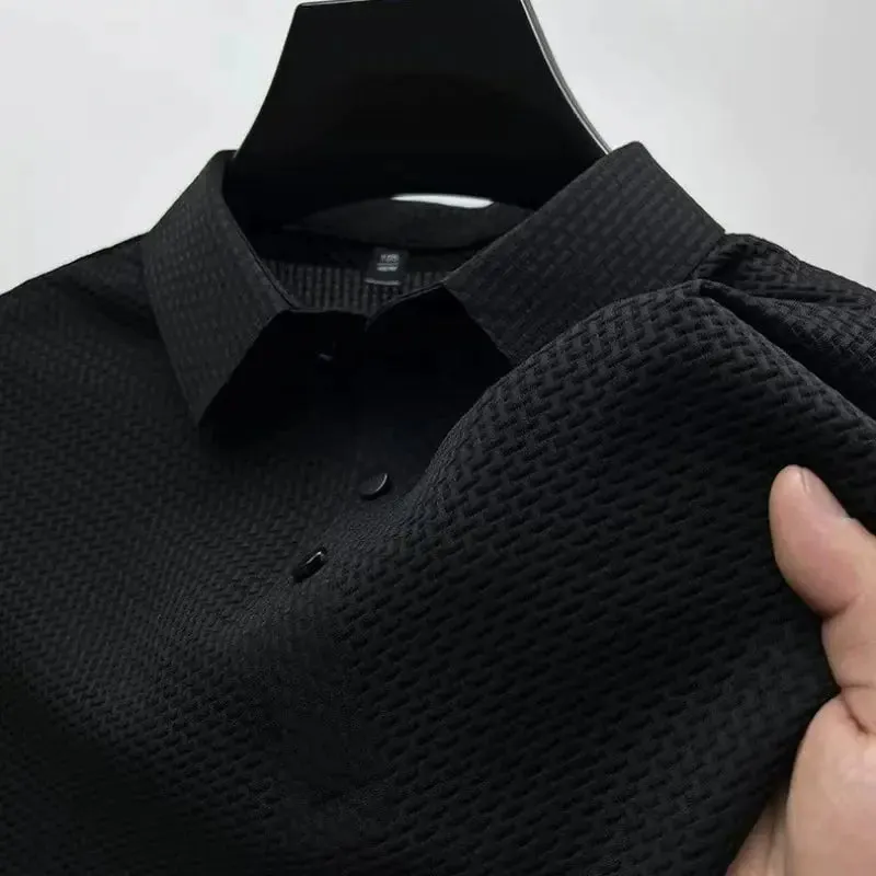 Men's Ice Silk Mesh Polo Shirt