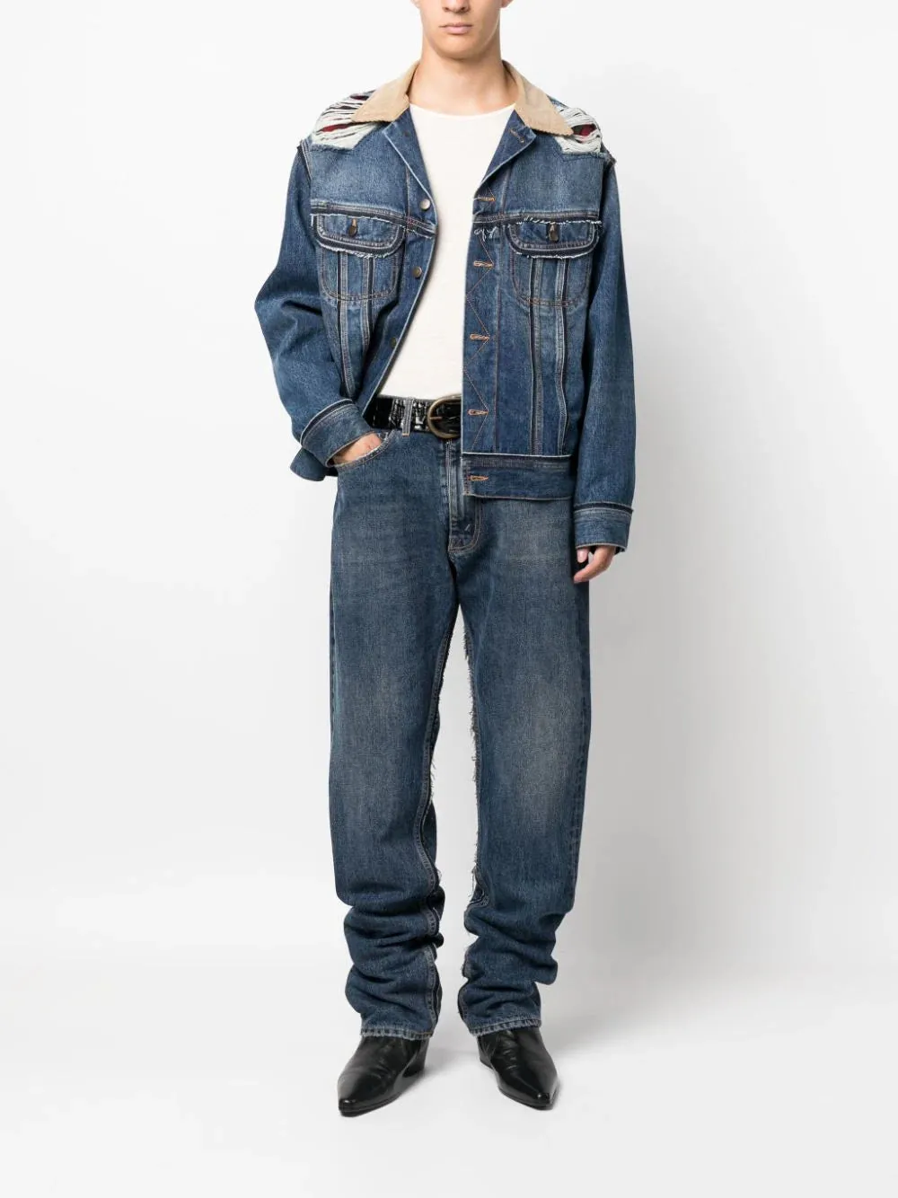 Mid-Rise Tapered-Leg Jeans