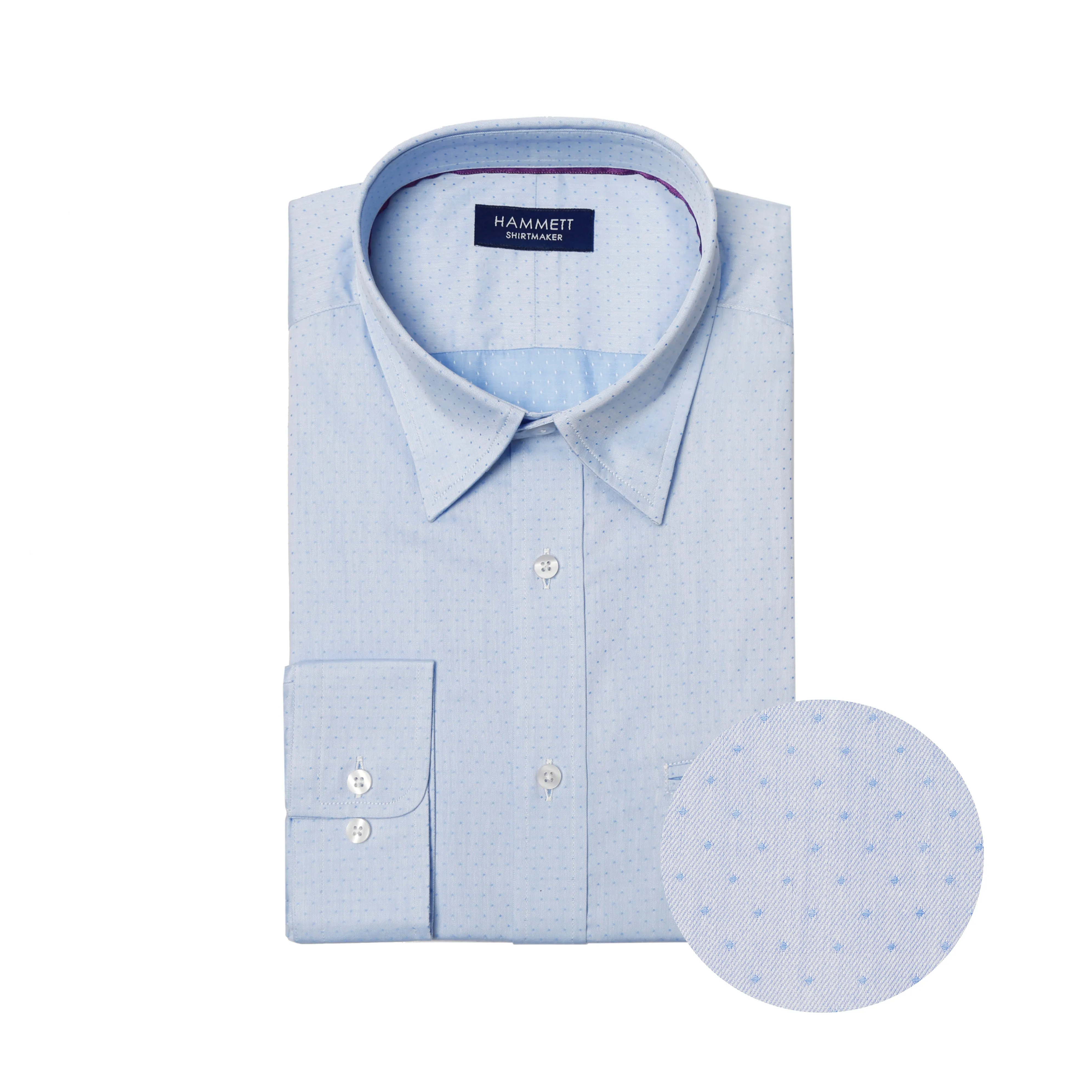 Pale Blue Woven Spot Formal Men's Shirt