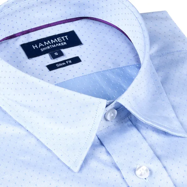 Pale Blue Woven Spot Formal Men's Shirt