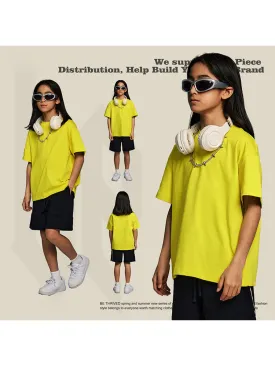 Quick-Drying Solid Color Kids T-Shirt