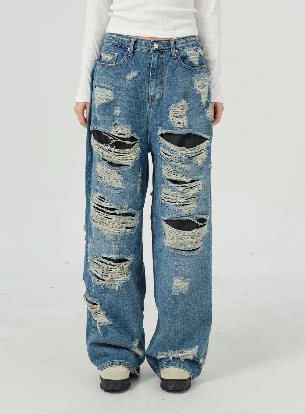 Ripped Baggy Jeans CM317