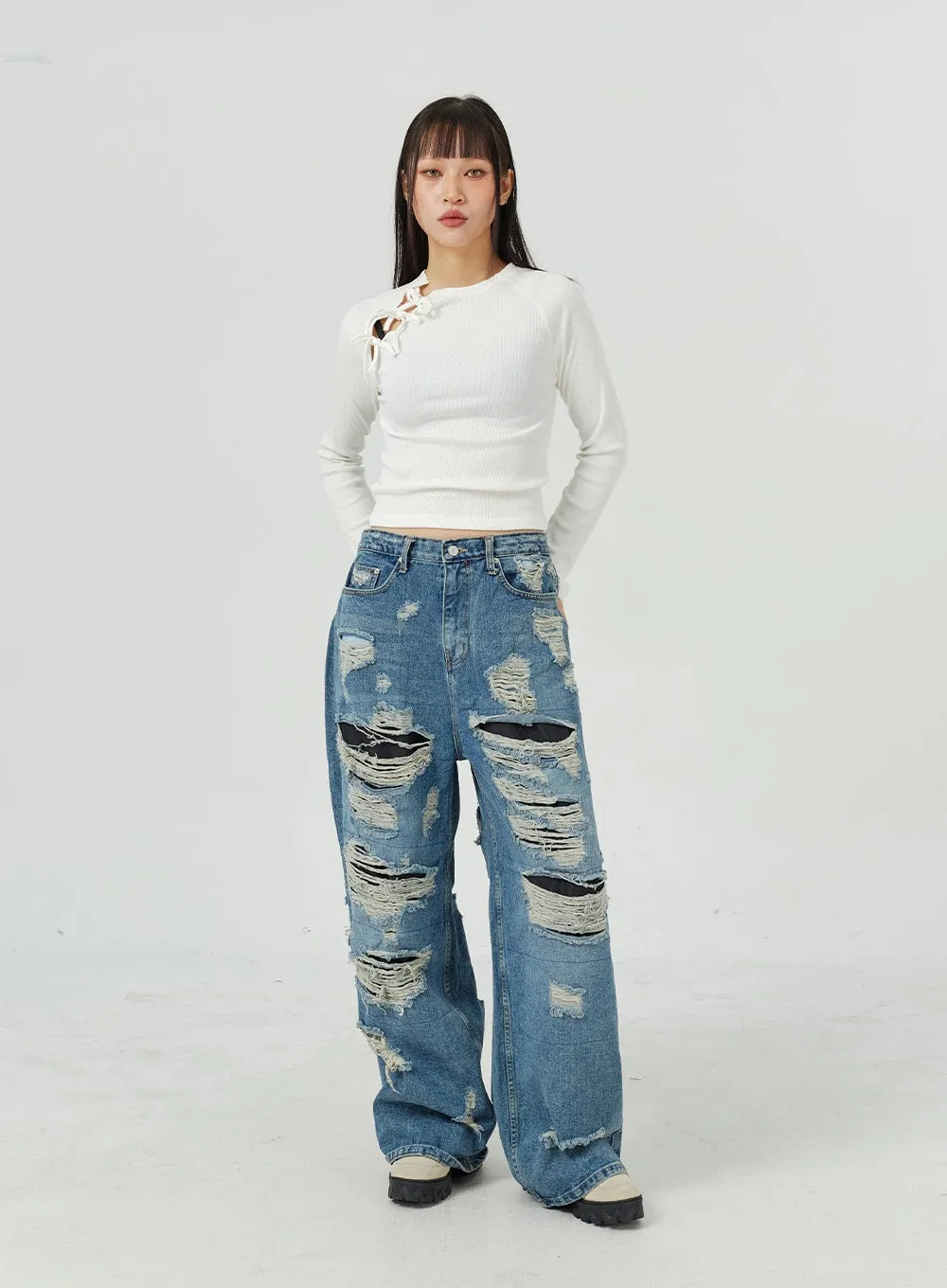 Ripped Baggy Jeans CM317