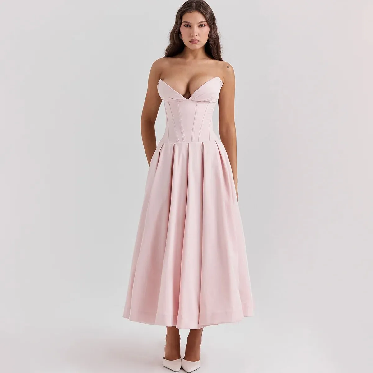 Sexy Strapless Backless Dress - Summer 2024 Fashion Trend