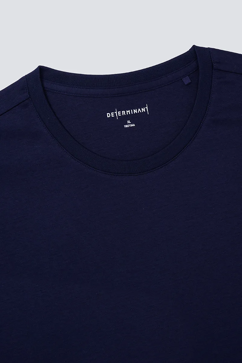 Softex Crew Neck T-Shirt | Navy NNY096