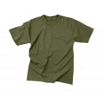 Solid Color 100% Cotton T-Shirt