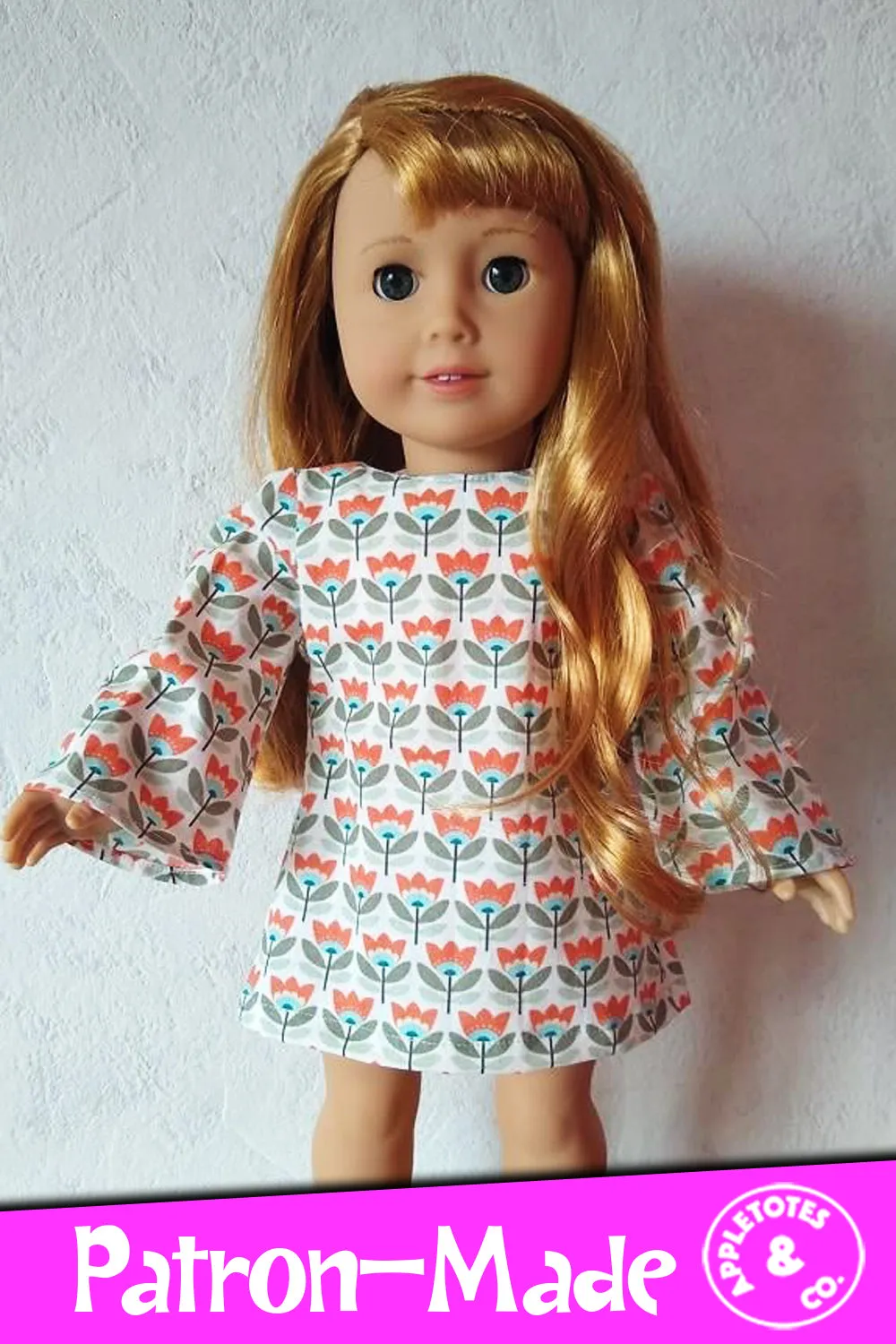 Stevie 70s Dress Sewing Pattern for 18" Dolls