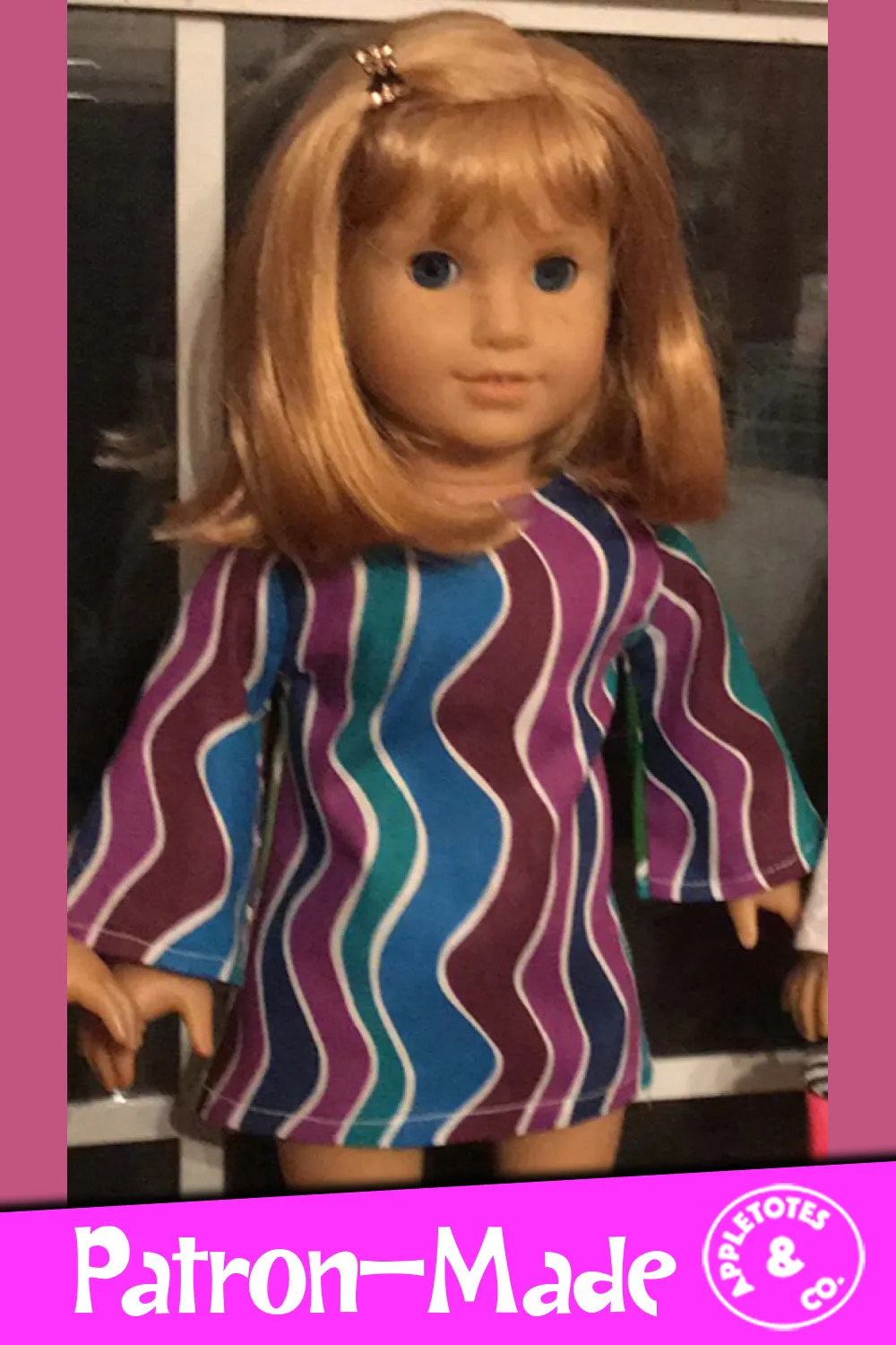 Stevie 70s Dress Sewing Pattern for 18" Dolls