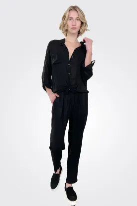 Straight Leg Pants - Black