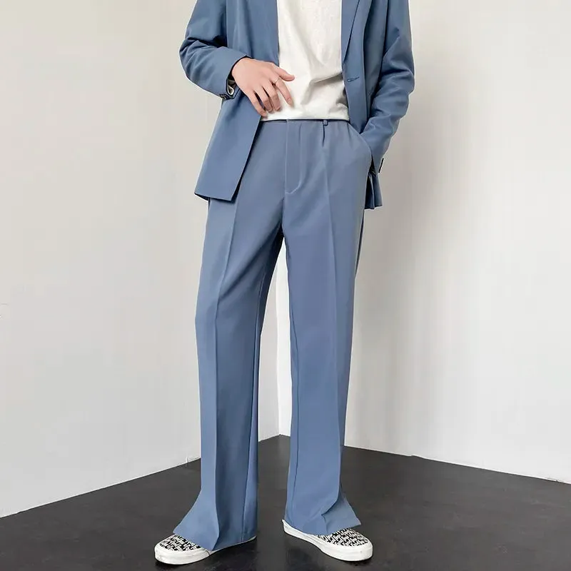 Straight Wide Leg Blazer Pants