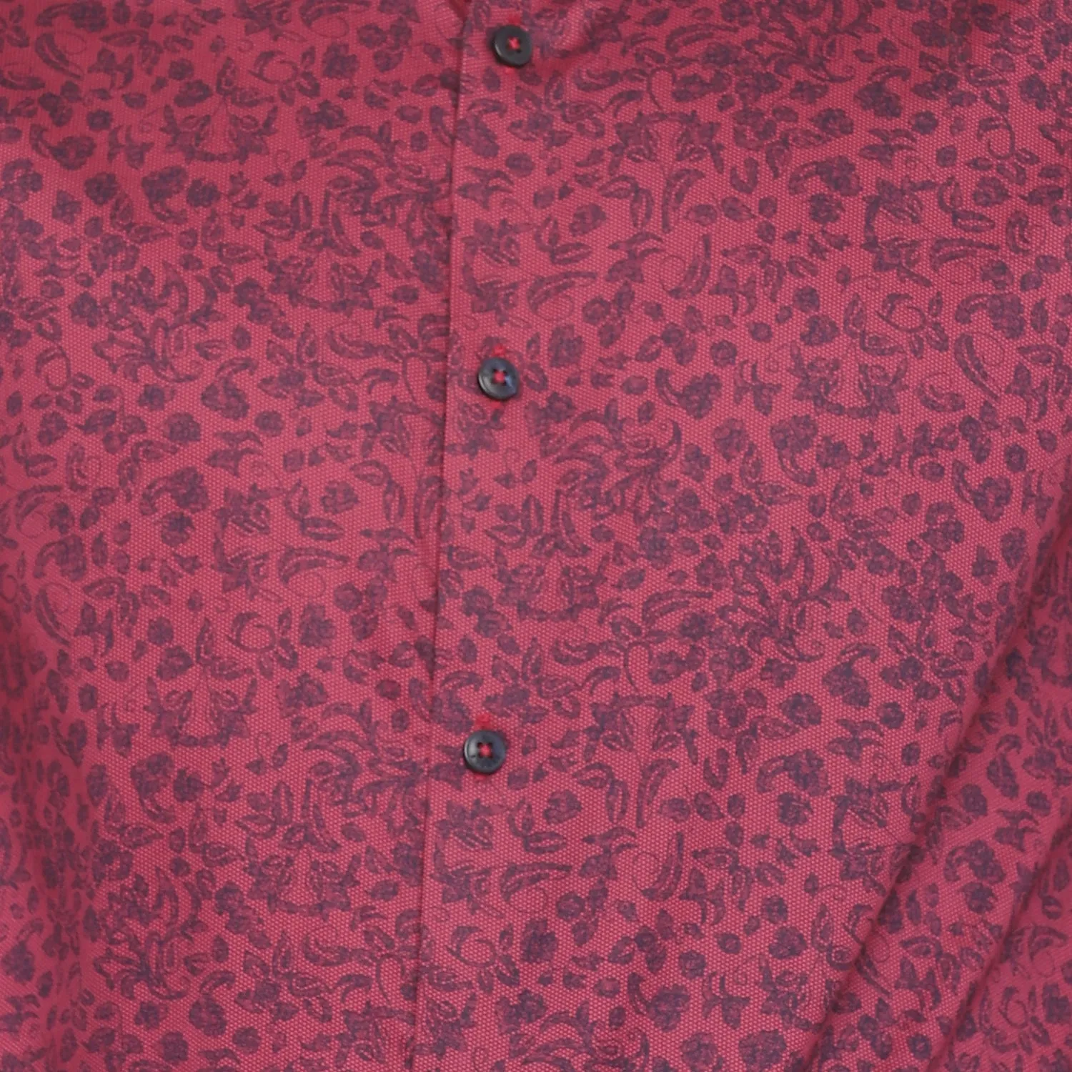 Turtle Men Maroon Cotton Printed Slim Fit Shirts