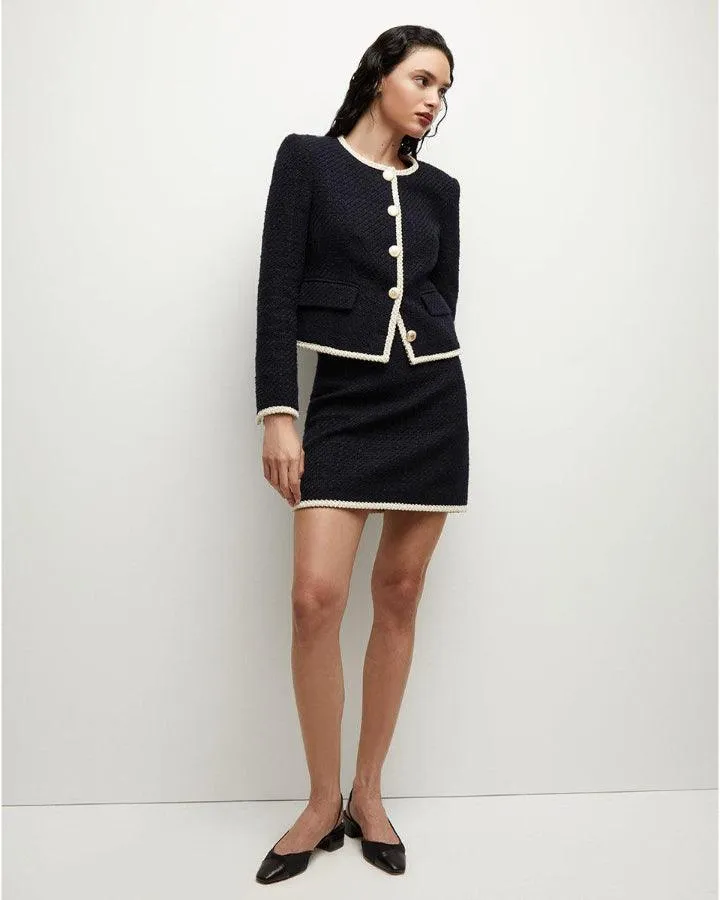 Veronica Beard Roman Tweed Short Skirt