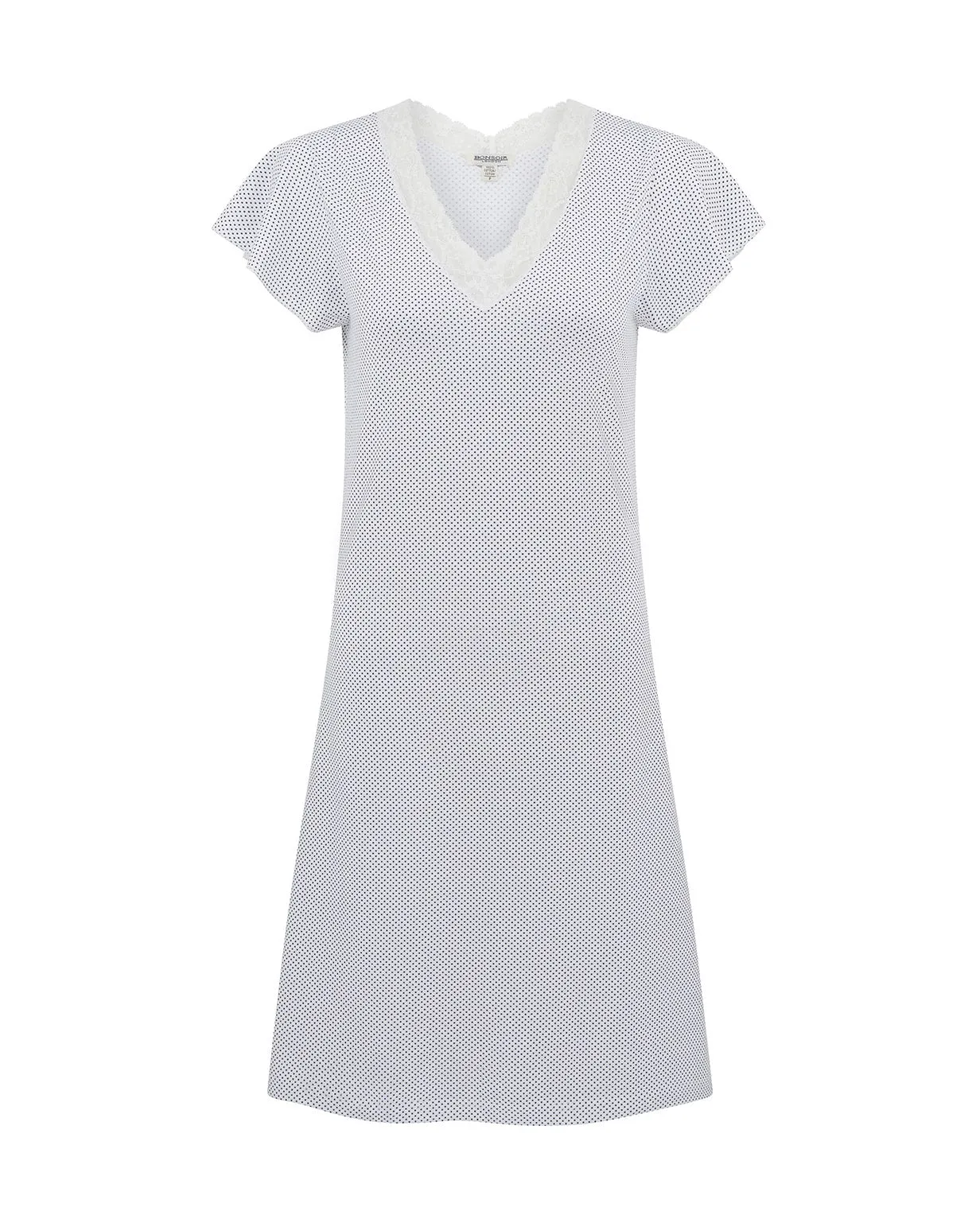 Women's Clara Nightdress - Navy Dot