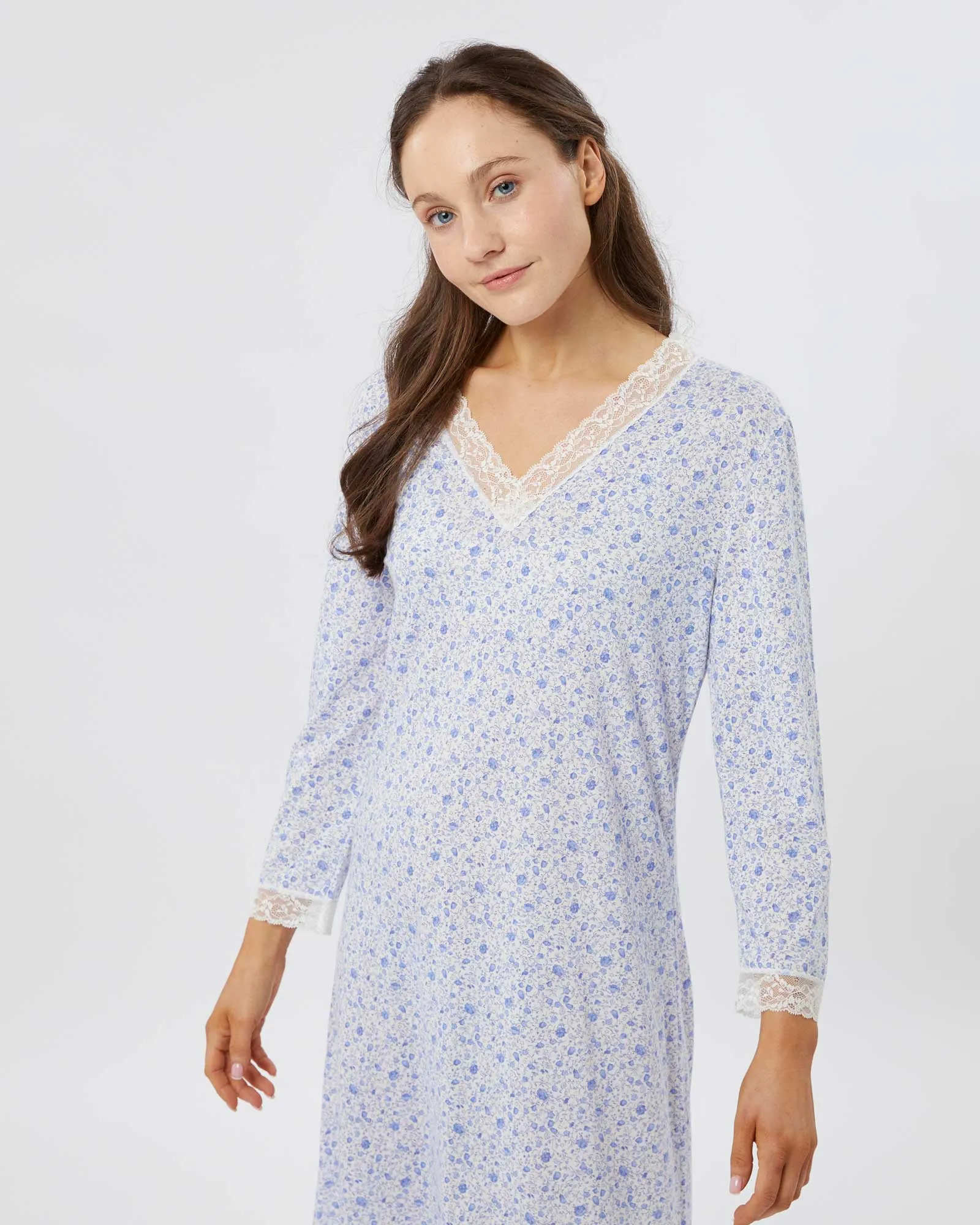 Women's Jersey Ella Nightdress - Fimber Ditsy Floral