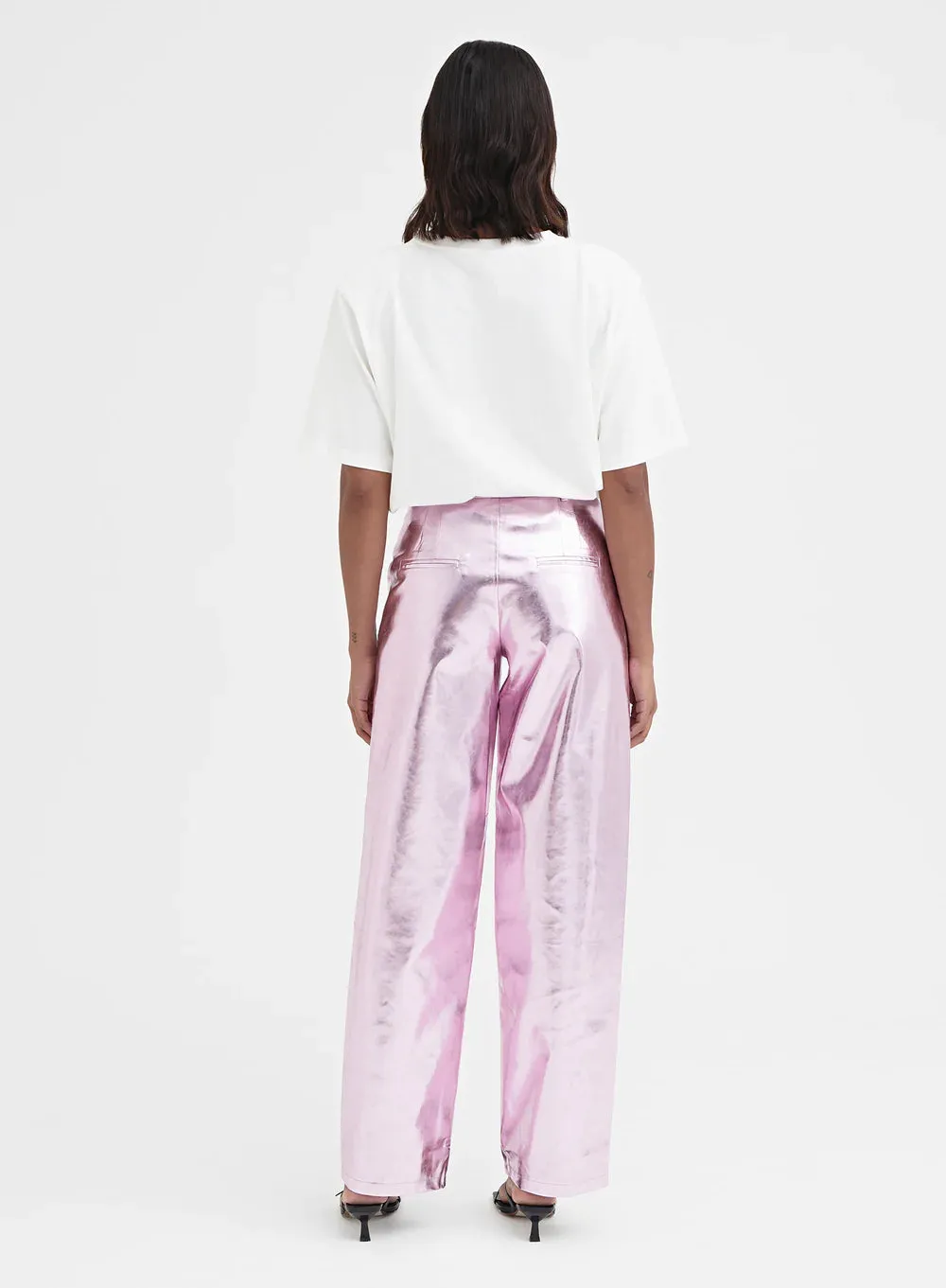 Zelda Trousers - Pink Metallic